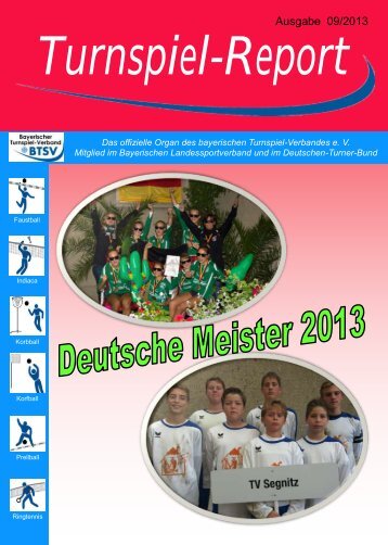 Ausgabe 09/2013 - Bayerischer Turnspiel- Verband