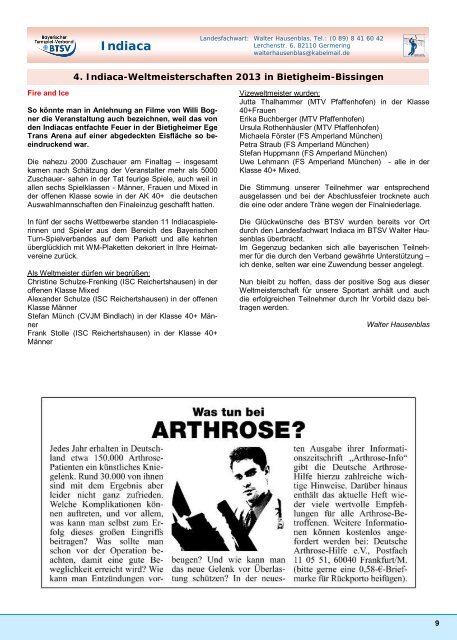 Ausgabe 10/2013 - Bayerischer Turnspiel- Verband
