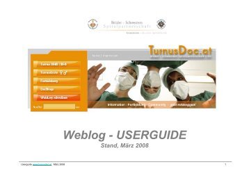 Weblog - USERGUIDE - TurnusDoc