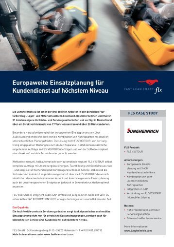 Europaweite Einsatzplanung für ­Kundendienst auf höchstem Niveau - FLS CASE STUDIES | JUNGHEINRICH