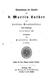 Stammbaum der Familie des D. Martin Luther