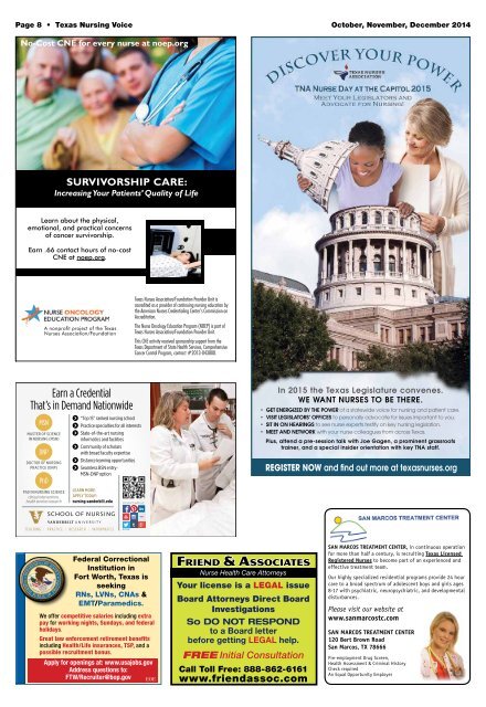 Texas Nursing Voice - October 2014