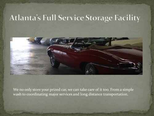 Exotic Car Storage Atlanta