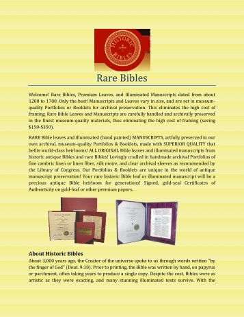 Rare Bibles