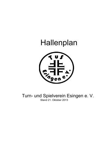 Hallenplan ab 21.10.2013 - TuS Esingen e.V.