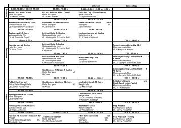 Flyer-Programm Winter - TUS Kelsterbach