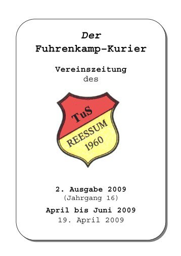 Der FuhrenkampâKurier - Tus ReeÃum