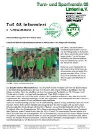 TuS 08 informiert > Schwimmen - TUS 08 Lintorf e.V.