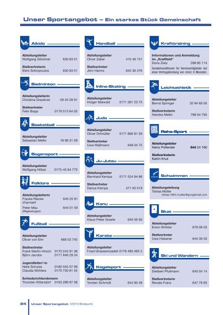 Blickpunkt 03/13 - Turn- und Sportverein Berne e.V.