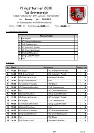 Pfingstturnier 2010 - TuS Grevenbroich
