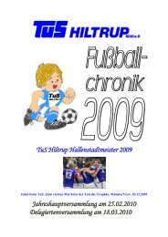 FuÃballchronik 2009 - TuS Hiltrup 1930 eV