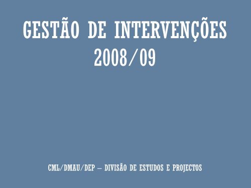 Gestão de Intervenções 2008/09