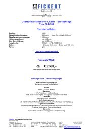 Preis ab Werk: ca.  â¬ 2.500 - Fickert GmbH & co. KG ...