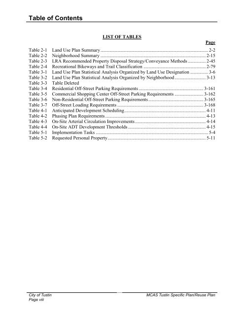 Plan Description - City of Tustin