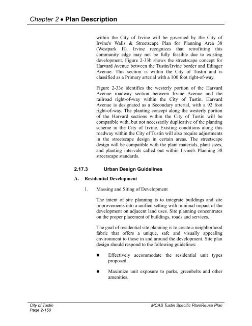 Plan Description - City of Tustin