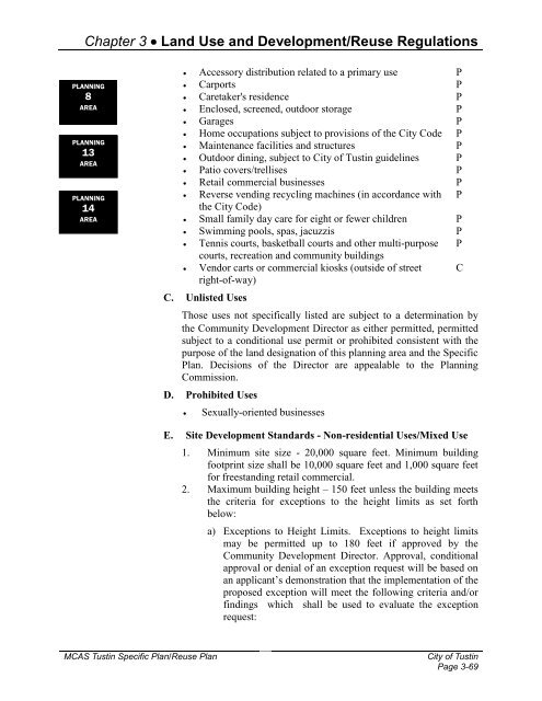 Plan Description - City of Tustin