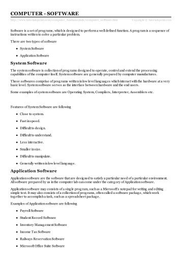 Computer Software - Tutorials Point