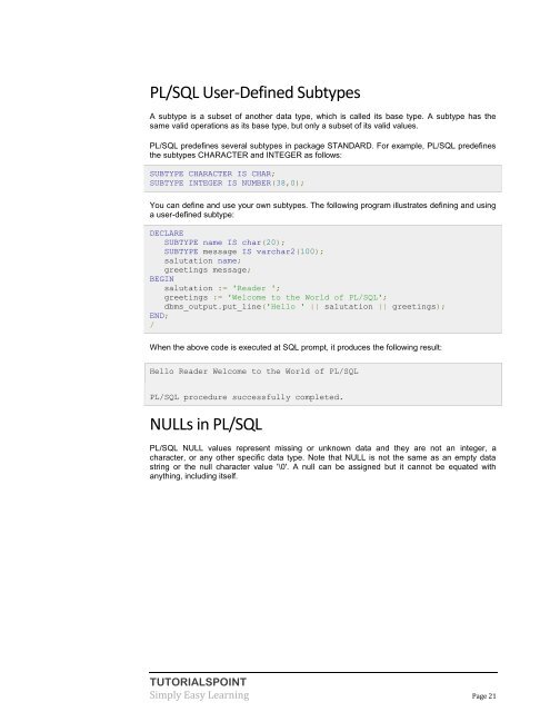 download pl/sql tutorial (pdf - Tutorials Point