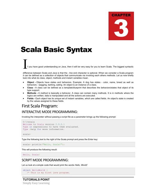 Download Scala Tutorial (PDF Version) - Tutorials Point