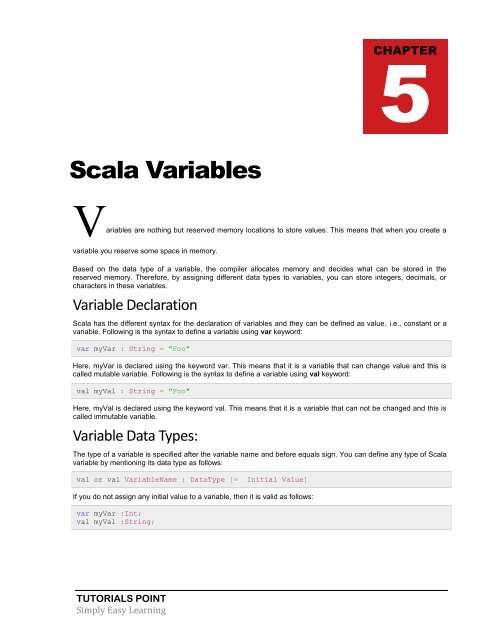 Download Scala Tutorial (PDF Version) - Tutorials Point