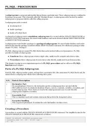 PL/SQL Procedures - Tutorials Point