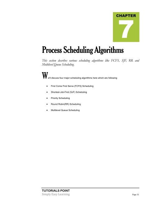 Download Operating System Tutorial (PDF Version) - Tutorials Point