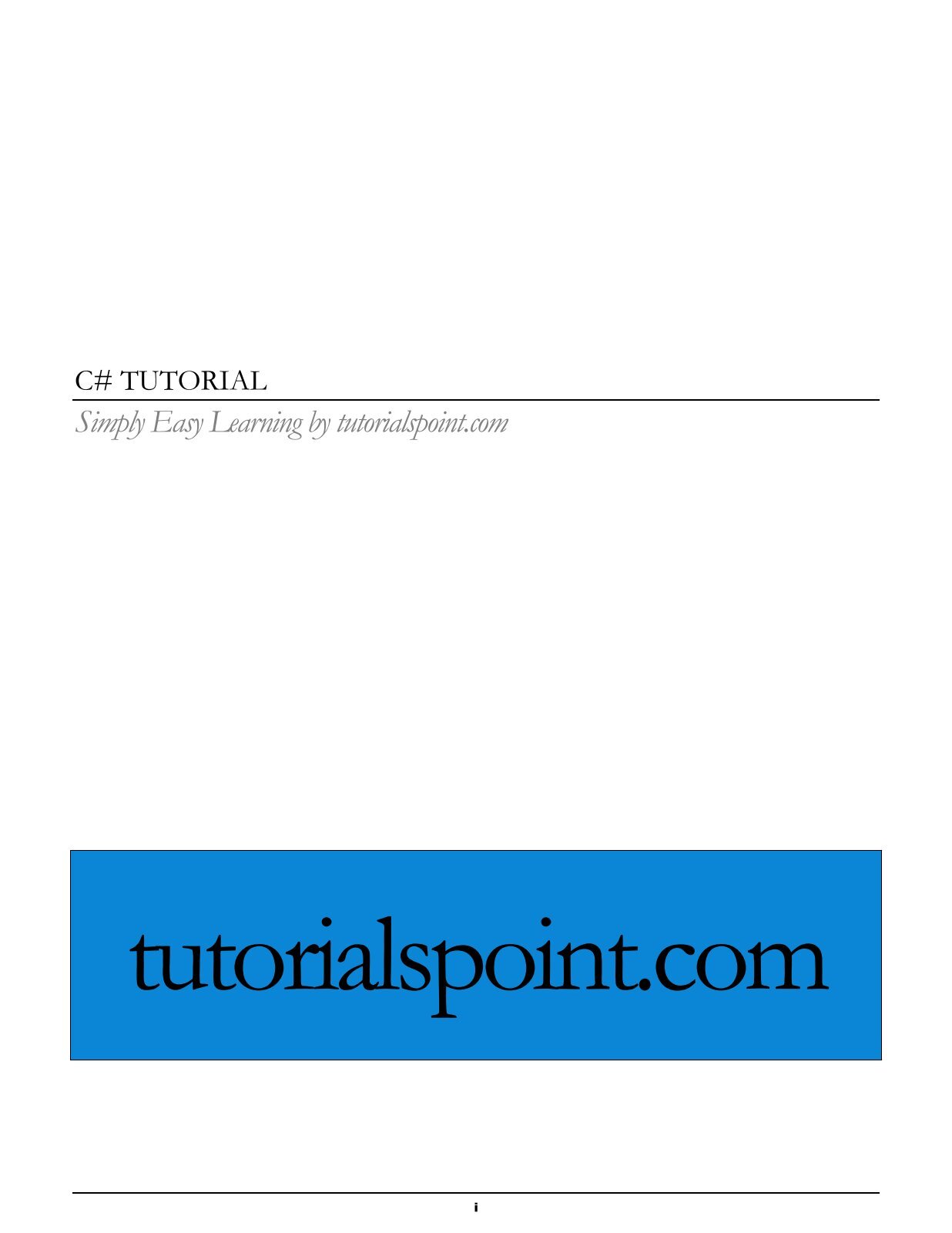 C tutorialspoint pdf free download
