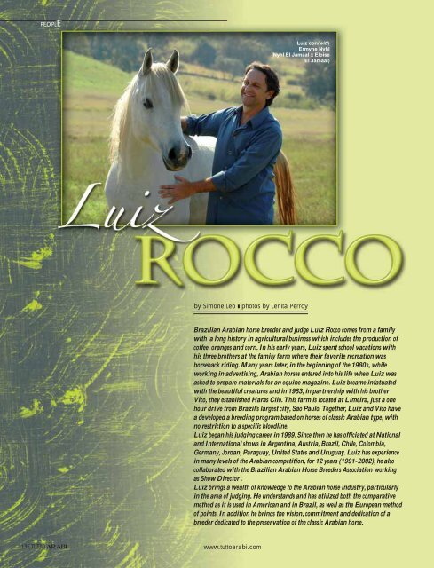 Brazilian Arabian horse breeder and judge Luiz Rocco ... - tutto arabi