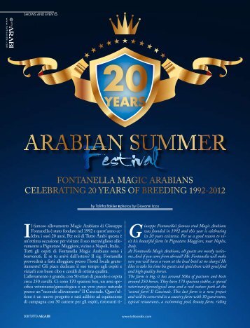 Fontanella Magic arabians celebrating 20 years oF ... - tutto arabi