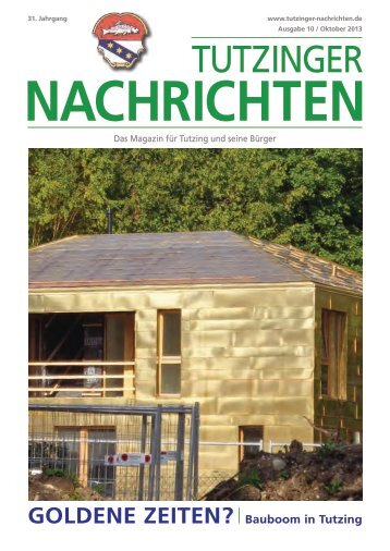 Download Heft 10 / Oktober 2013 - Tutzinger Nachrichten