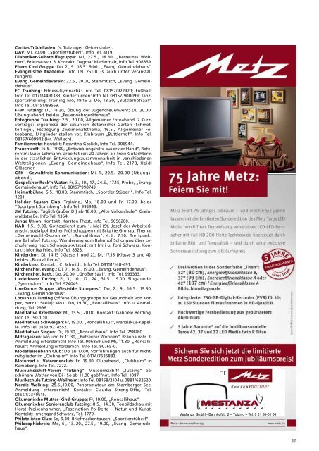 Download Heft 05 / Mai 2013 - Tutzinger Nachrichten