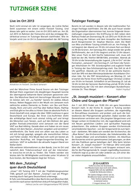 Download Heft 07 / Juli 2013 - Tutzinger Nachrichten