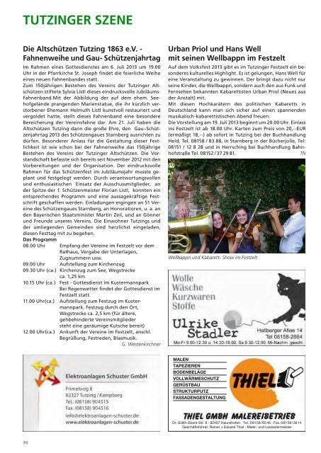 Download Heft 07 / Juli 2013 - Tutzinger Nachrichten