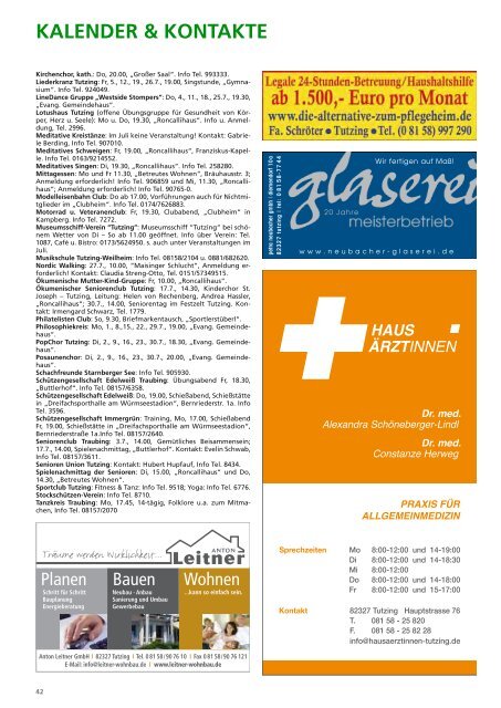 Download Heft 07 / Juli 2013 - Tutzinger Nachrichten