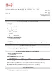 Sicherheitsdatenblatt gemÃ¤Ã (EG) Nr. 1907/2006 - ISO 11014-1