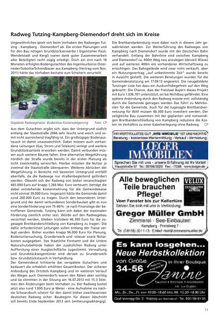 Download Heft 10 / Oktober 2013 - Tutzinger Nachrichten