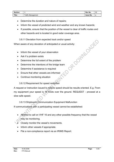 VTS Manual - Belfast Harbour