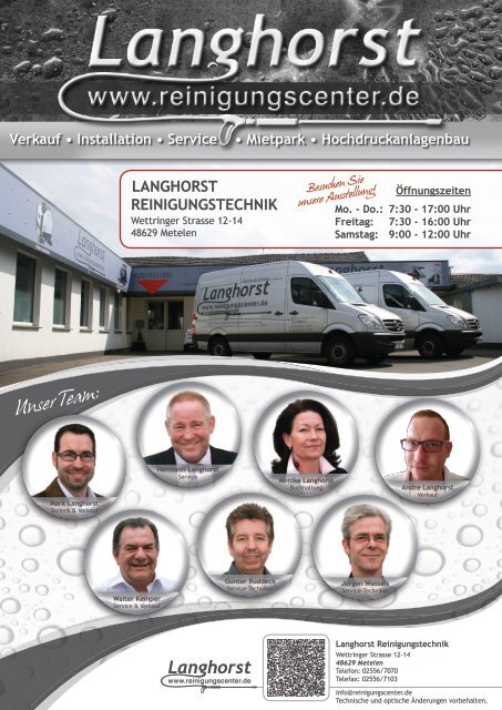 Langhorst Reinigungstechnik - Reinigungsprogramm Gesamtkatalog 2015