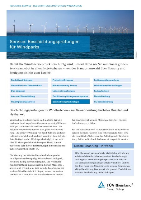 Beschichtungstechnologie - TÜV Rheinland