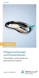 Seminarprogramm für Pflegeeinrichtungen und ... - Tuv