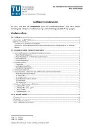 Leitfaden Fremdenrecht - Technische Universität Wien