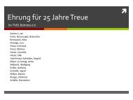 JubilÃ¤en imVerein - TV 01 Bohmte eV