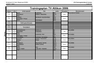 Trainingsplan 2006 - TV Altikon