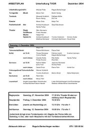 ARBEITSPLAN Unterhaltung TV/DR Dezember 2004 - TV Altikon