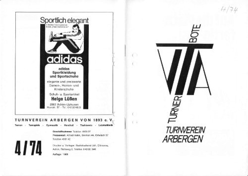 Turnerbote 1974 Ausgabe 4.pdf - TV Arbergen von 1893 eV