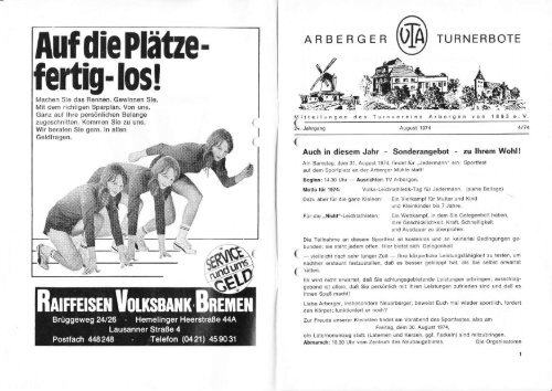 Turnerbote 1974 Ausgabe 4.pdf - TV Arbergen von 1893 eV