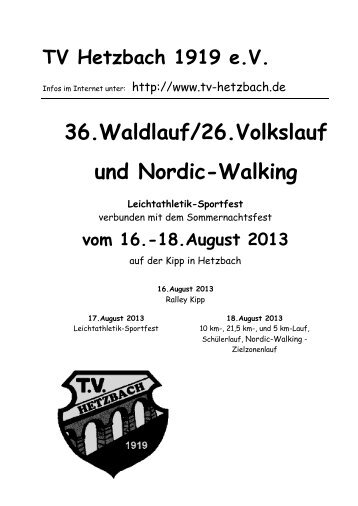 18.August 2013 - TV Hetzbach 1919 e.V.