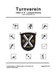 TrainingszeitenbroschÃ¼re Stand Sommer 2013 - TV Lampertheim