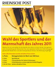 Wahl des Sportlers und der Mannschaft des Jahres ... - TV Lobberich