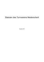 Statuten des Turnvereins Niederscherli - Turnvereine Niederscherli